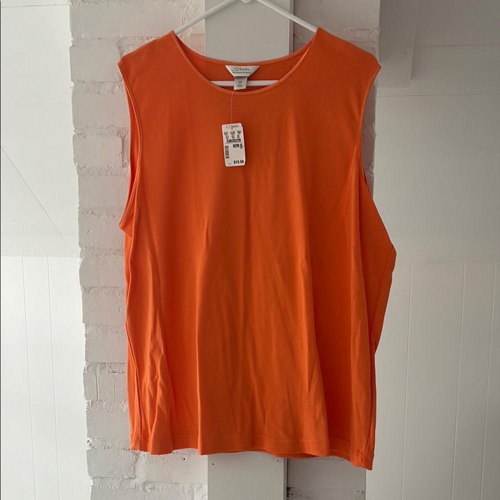 Orange Sleeveless Top